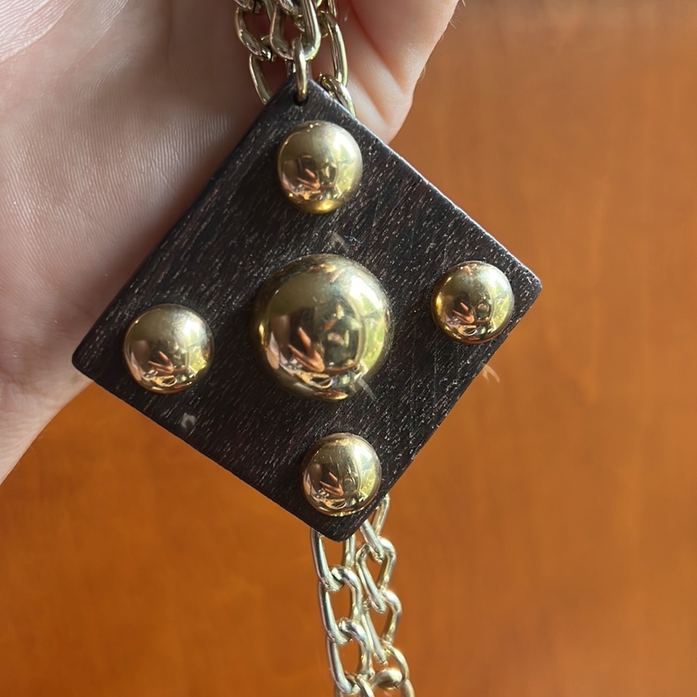 Sarah Cov retro wooden necklace